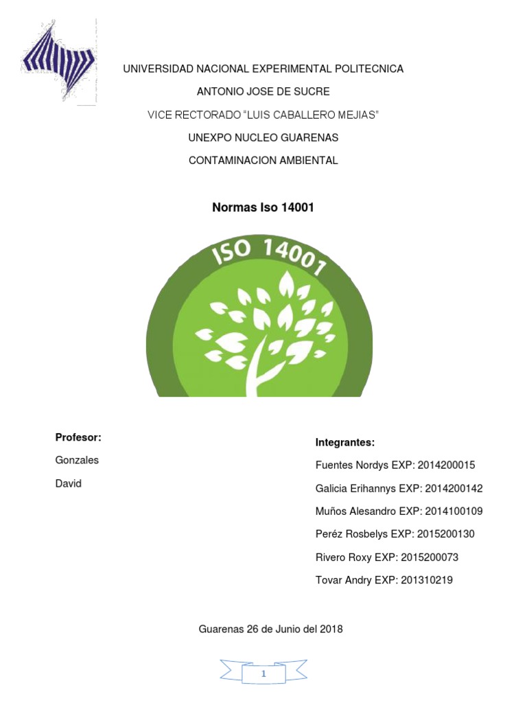 Normas Iso 14001 | PDF | Economía y medio ambiente | Entorno natural
