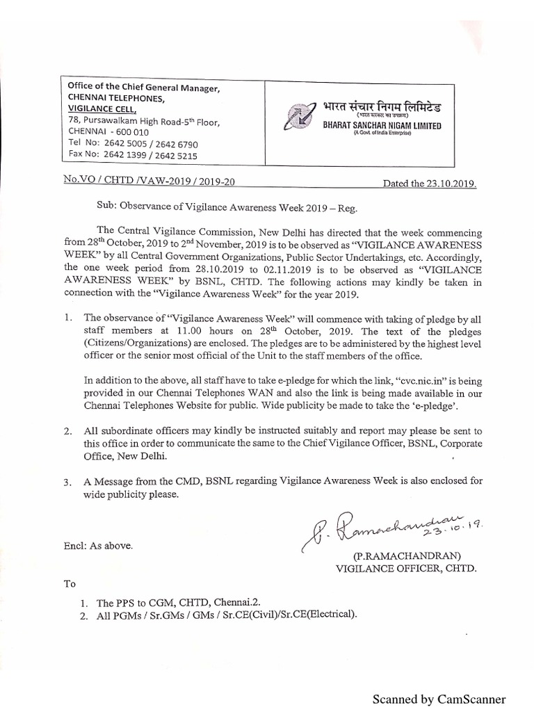 Vigilance Pledge | PDF