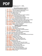 C++ STL Functions