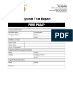System Test Report - Fire Pump