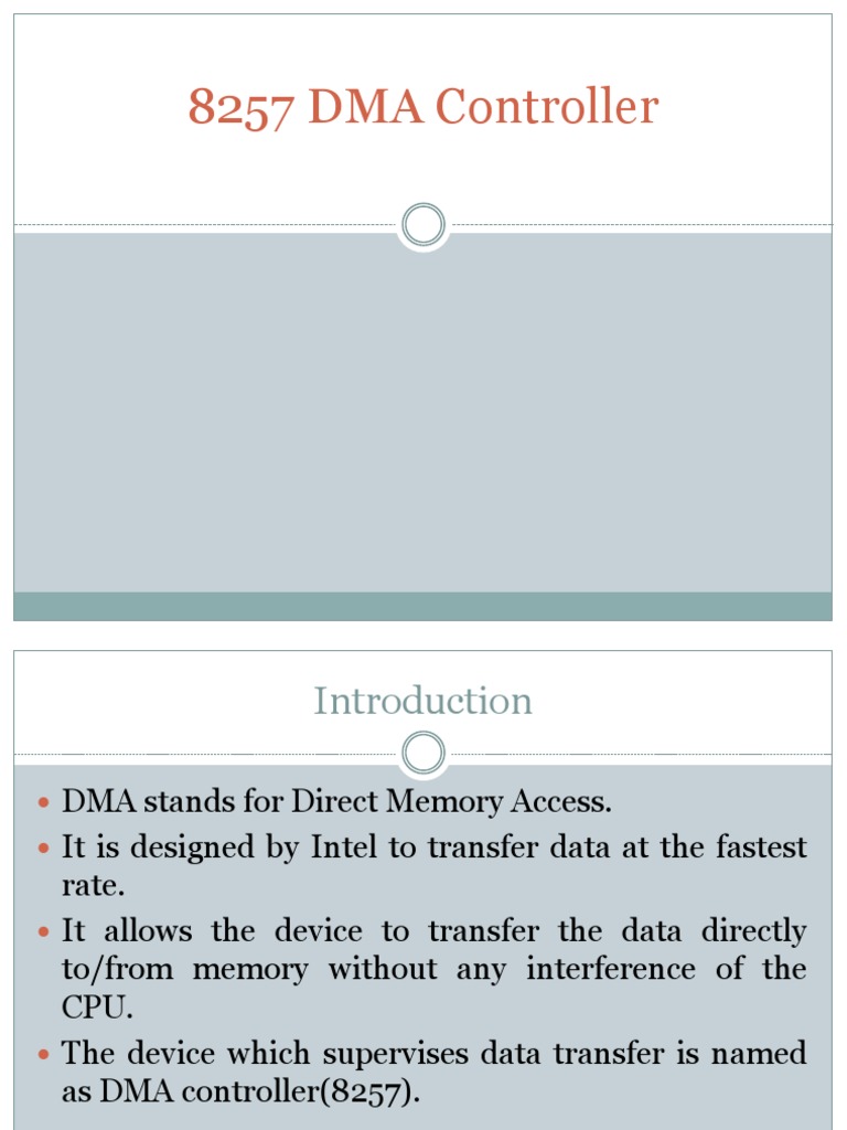 8257 DMA Controller Overview | PDF | Computer Data Storage | Digital ...