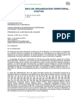 Codigo Organico de Organizacion Territorial Autonomia y Descentralizacion COOTAD