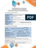 Guía de actividades y rúbrica de evaluación - Paso 2 - Analizar Legislación Comercial Colombiana.pdf
