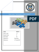 Case Study, Individual or Team Reward? Training and Development.