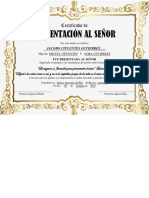 Certificado de PRESENTACION NIÑOS