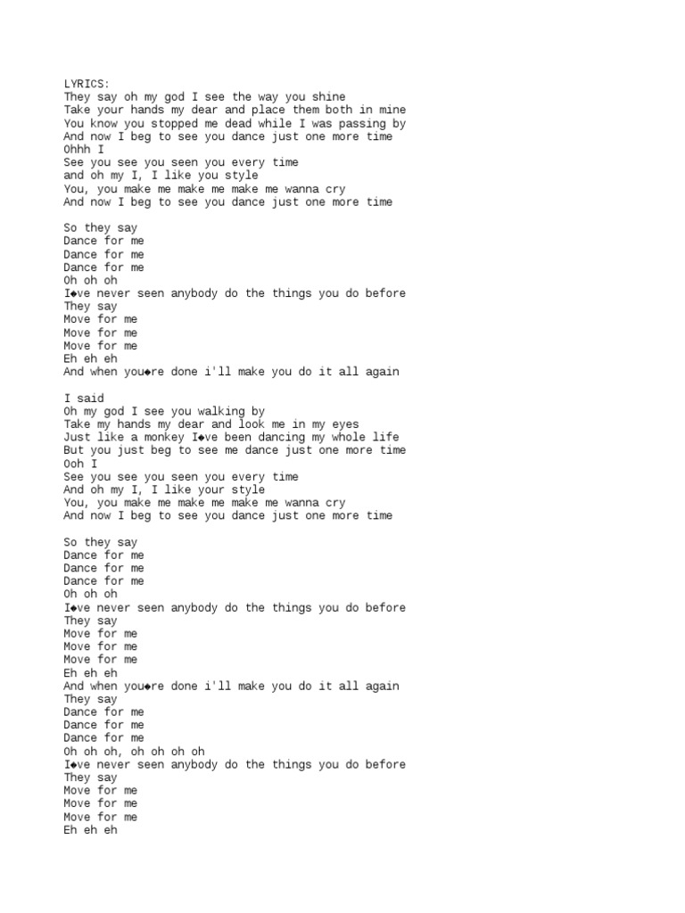 Dance monkey song lyrics words