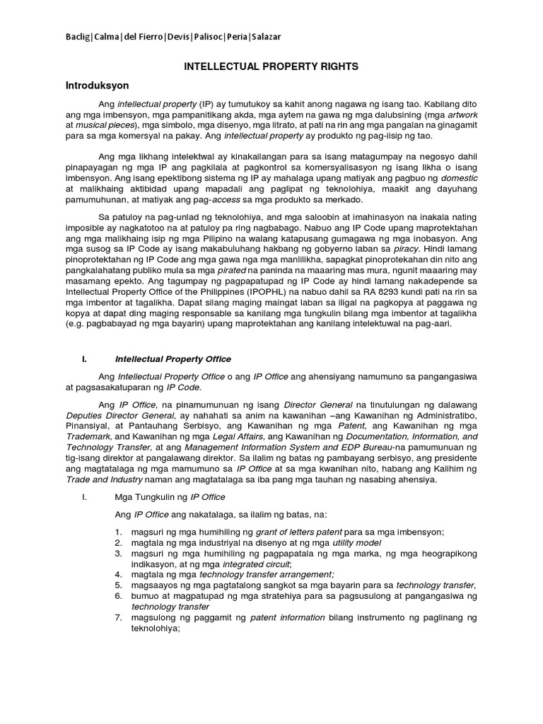 Intellectual Property Rights Pdf