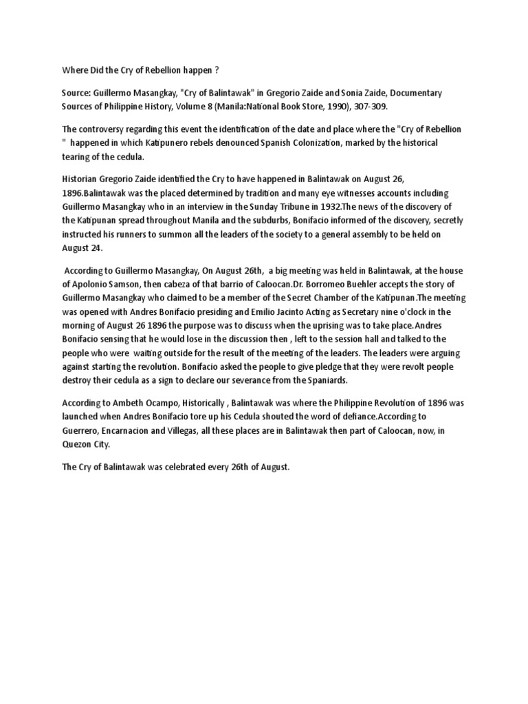 Cry of Rebellion PDF