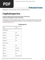 Generations of Cephalosporins With Mnemonics | PDF