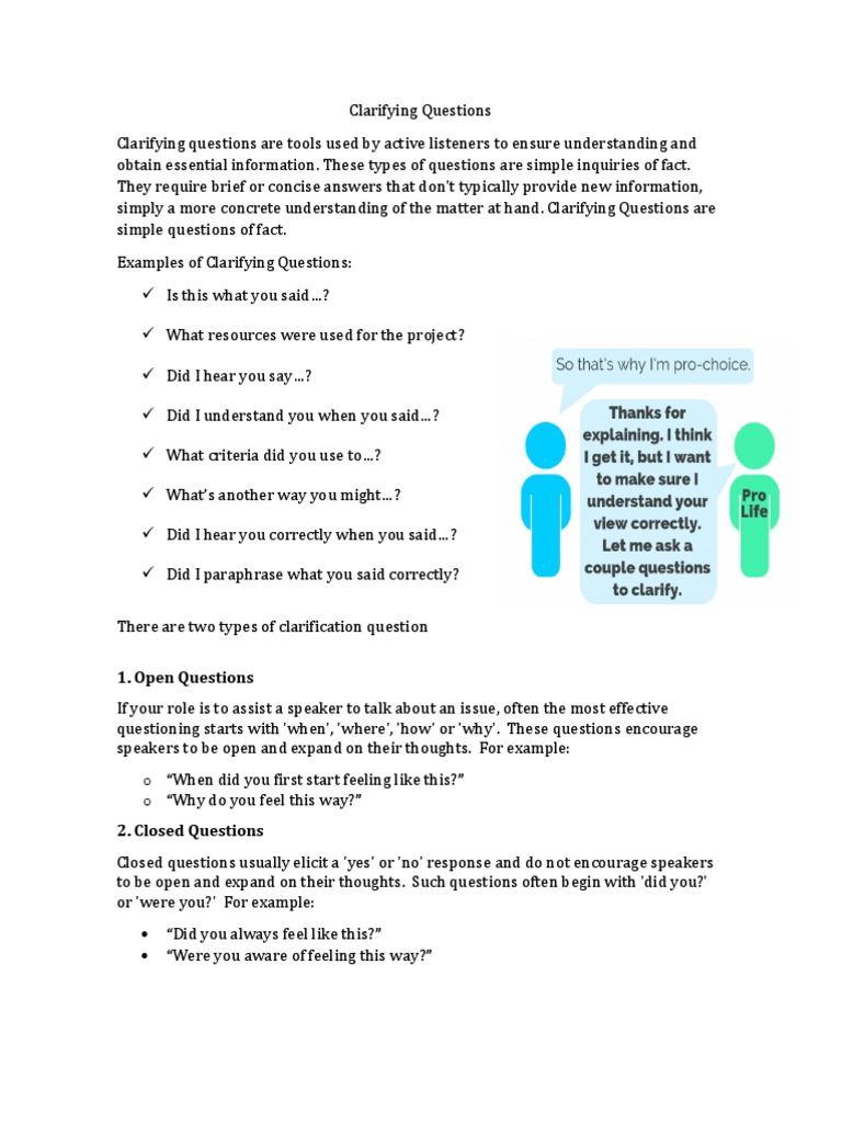 Clarifying Questions PDF