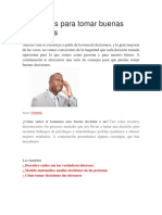 7 Consejos para Tomar Buenas Decisiones