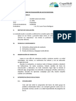 Informe de Evaluación de Lecto Escritura