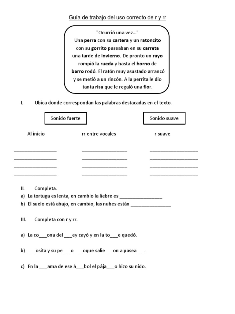 Guia Refuerzo R y RR | PDF