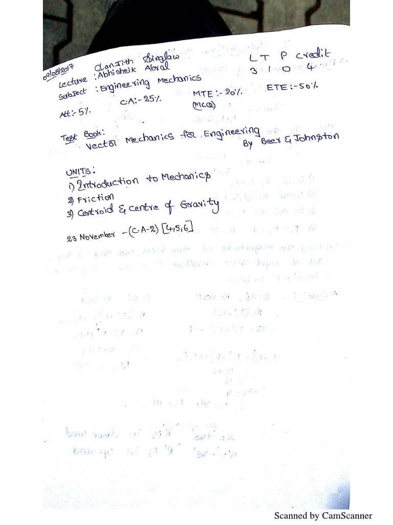 Engineering Mechanics All Unit | PDF