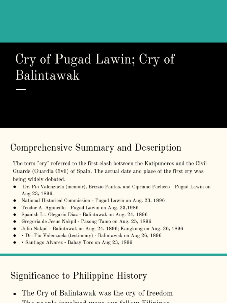 Cry Of Balintawak Or Pugad Lawin Pdf Philippines Metro Manila