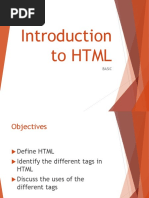 Introduction To HTML