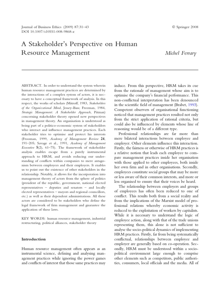 Stakeholder mapping example image