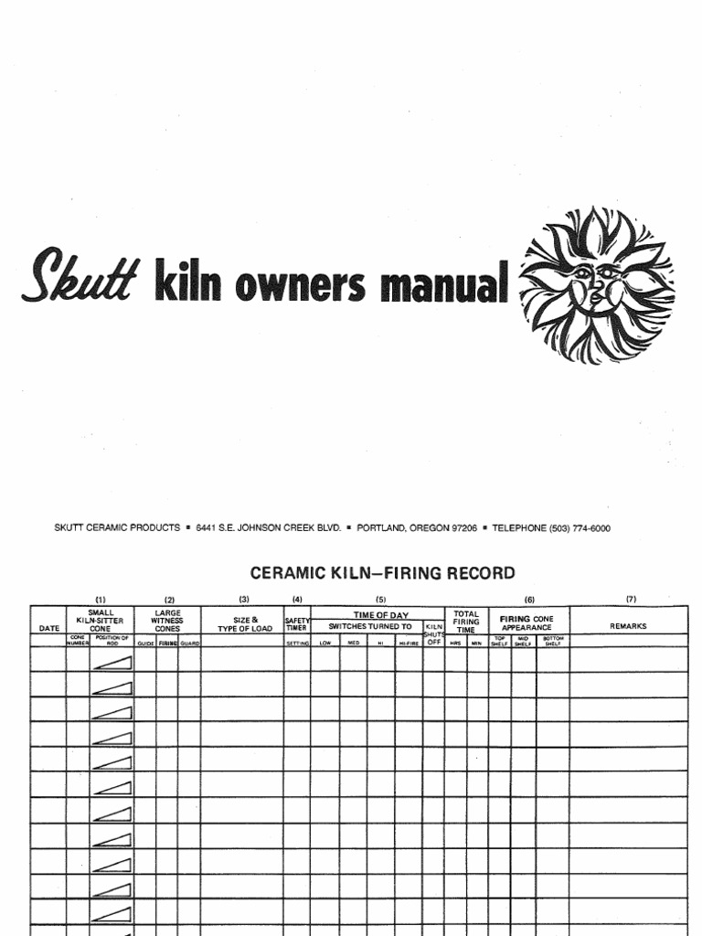 Skutt Kiln Manual PDF