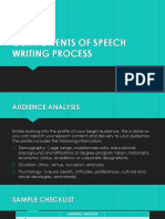 Components of Speech Writing Process