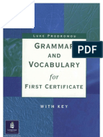 Grammar and Vocabulary For FCE Longman