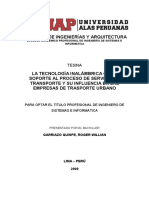 LA TECNOLOGÍA INALÁMBRICA COMO SOPORTE AL PROCESO DE SERVICIO DE TRANSPORTE Y SU INFLUENCIA EN LAS EMPRESAS DE TRASPORTE URBANO