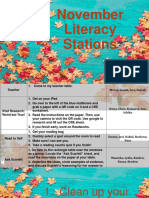 November Literacy Stations