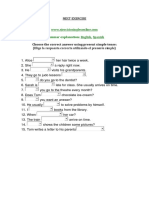 Choose The Correct Answer Using Present Simple Tense:: Grammar Explanation: English, Spanish