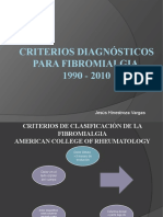 Criterios Diagnósticos para Fibromialgia