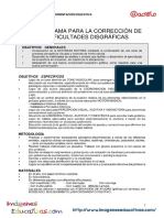 Programa para La Prevención Corrección de Las DIFICULTADES DISGRÁFICAS PDF