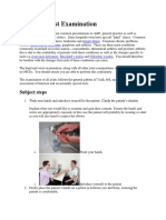 Hand & Wrist Examination: Subject Steps