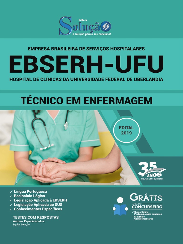 Download Apostila Ebserh ufu 2019 T Cnico Em Enfermagem PDF 