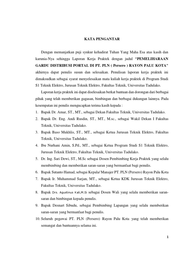 Laporan Kerja Praktek | PDF