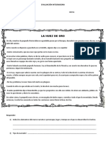 EVALUACIÓN INTEGRADORA - Prácticas Del Lenguaje 1ro 1ra