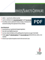 Esignated Ervices Ubjects Ertificate: D S /S C