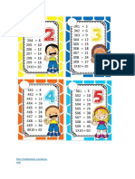 Chaveiro Da Tabuada de Multiplicação