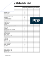 Electricity Materials List: Item Original Qty Qty Remaining Qty Needed