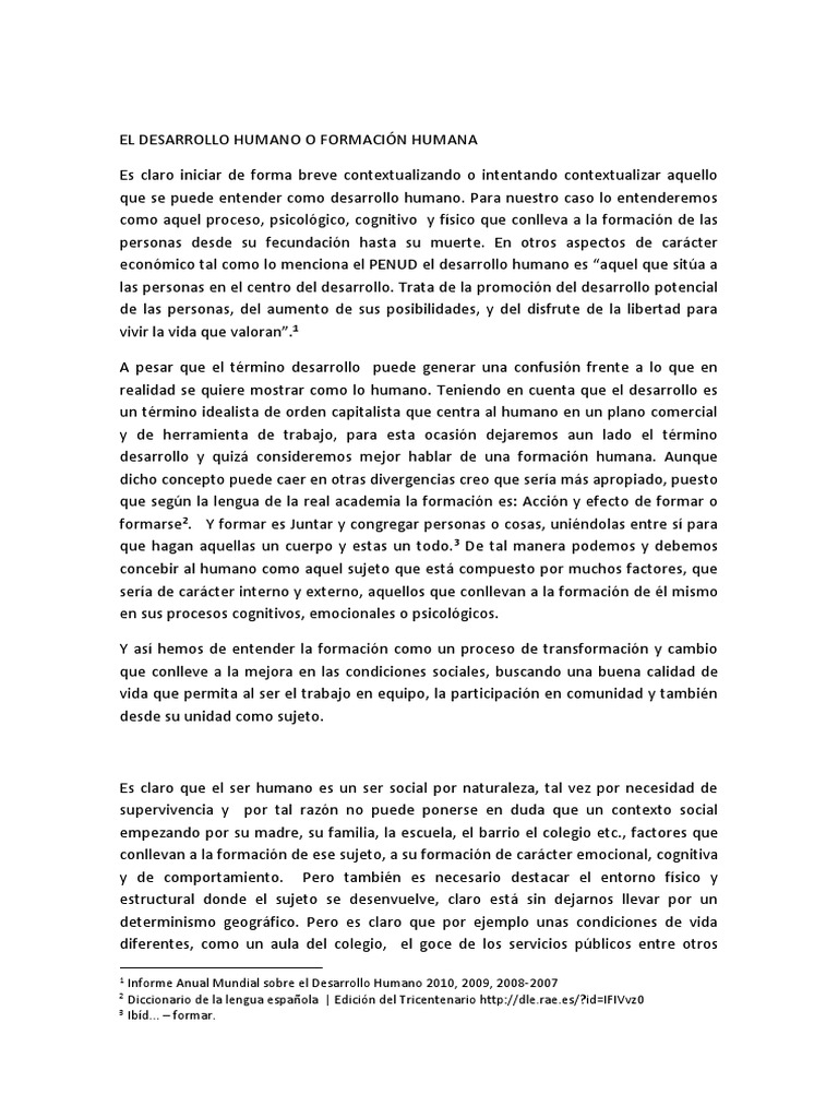 El Desarrollo Humano y El Contexto Social | PDF | Homo Sapiens | Vida