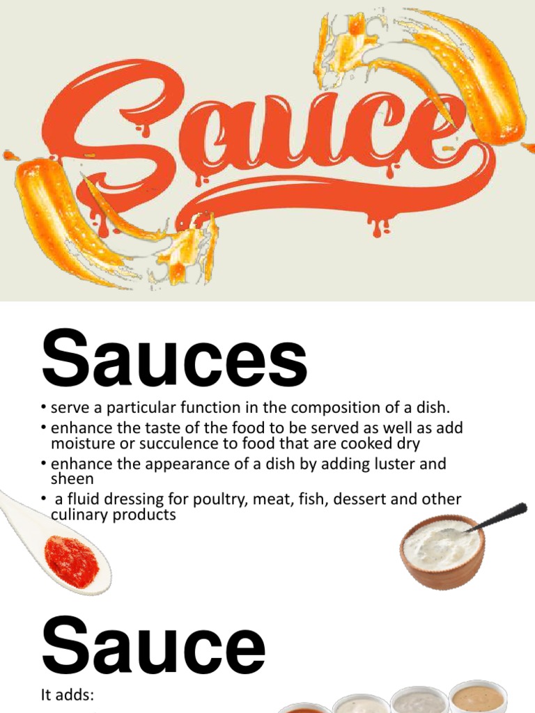Sauces PDF Foods Food Ingredients