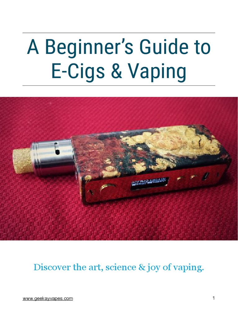 A Beginner's Guide To ECigs & Vaping Discover The Art, Science & Joy