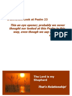 This An Eye Opener Probably We Never Thought Nor Looked at This Psalm in This Way, Even Though We Say It Over and Over Again