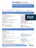 Obstetric Hemorrhage Checklist: Safe Motherhood Initiative