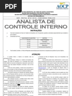Analista Controle Interno Cabo Novo