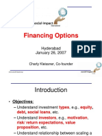 Financing Options: Hyderabad January 26, 2007