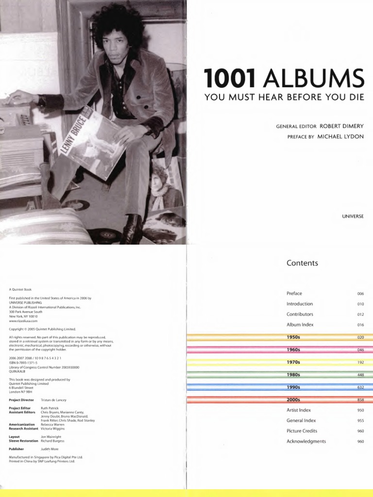 1001 Albums You Must Hear Before You Die Pdf Lp Record Albums