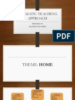 Thematic Teaching Approach: Prepared By: Sequence Teachers