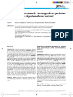 Predictores de Recurrencia de Sangrado en Pacientes Con Hemorragia Digestiva Alta No Variceal