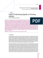 Impact of Advertising Appeals On Purchase Intentio