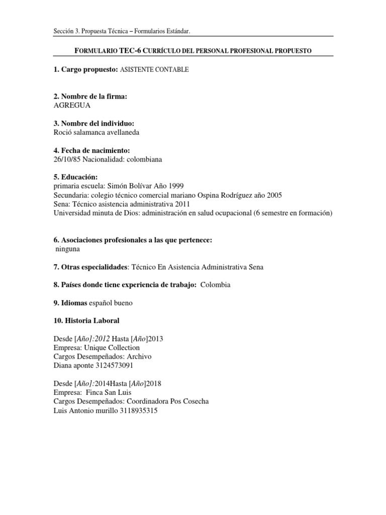 Formulario TEC - 6 | PDF | Educación Secundaria | Plan de estudios