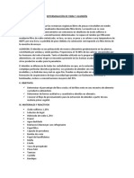 Determinación de Fibra y Almidón