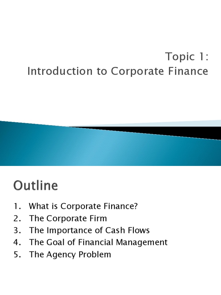 Introduction to Corporate Finance Concepts | PDF | Equity (Finance ...